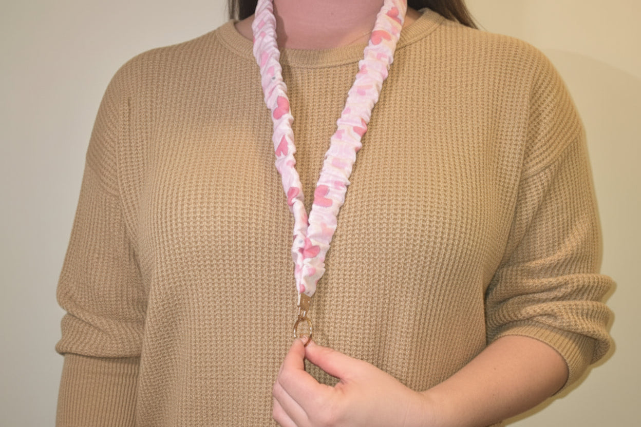 Light pink with hearts