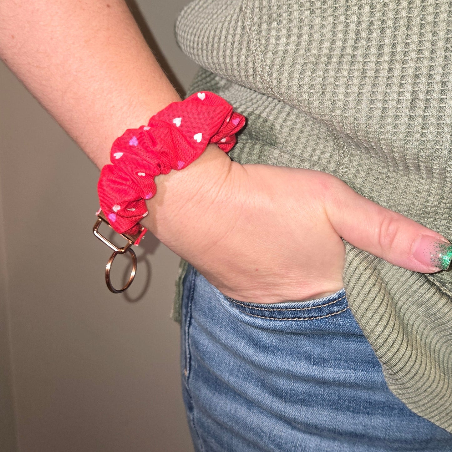 Red with hearts
