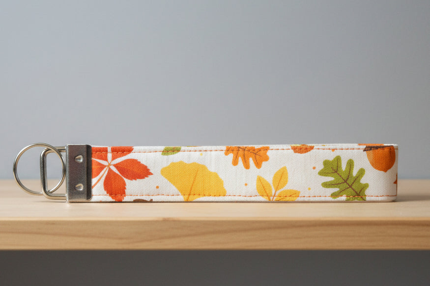 Cream with Leaves design