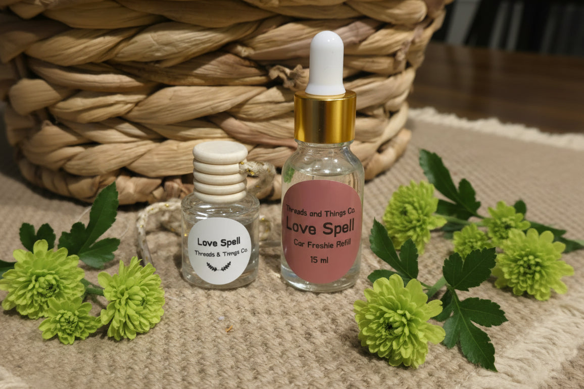Love Spell car freshie/diffuser refill 0.5 oz (15ml) bottle