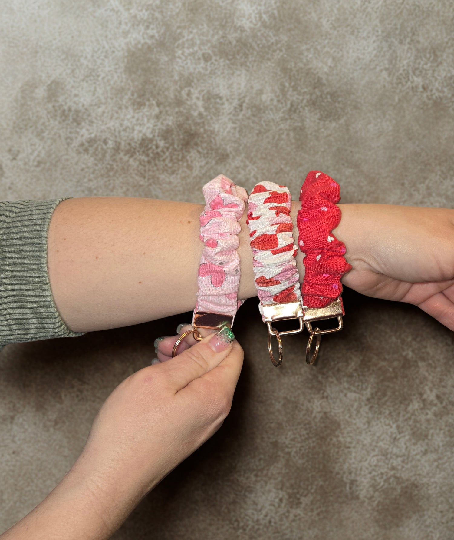 Valentine Scrunchie Wristlet