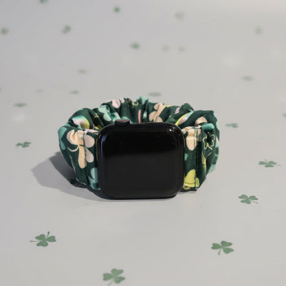 Green Clover Scrunchie Watchband