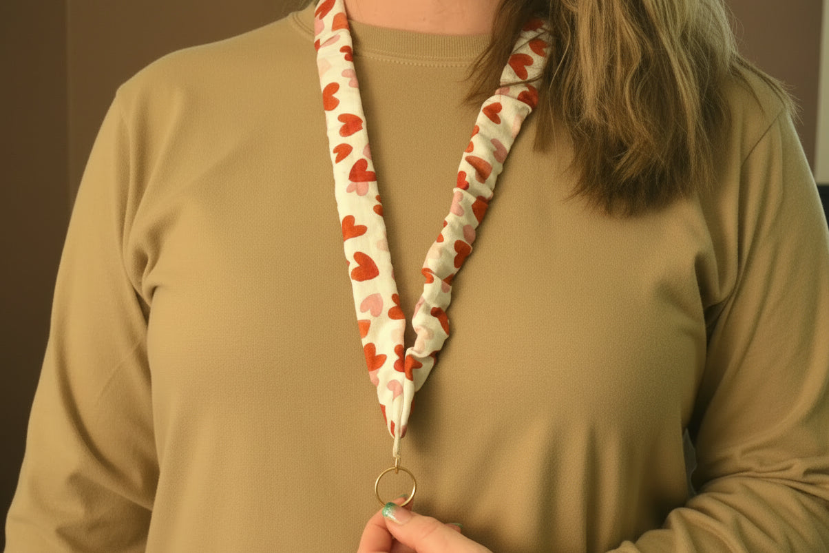 White with Red and Pink Hearts