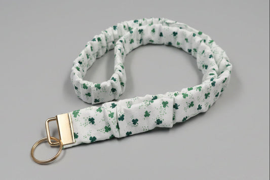 White Clover Scrunchie Lanyard