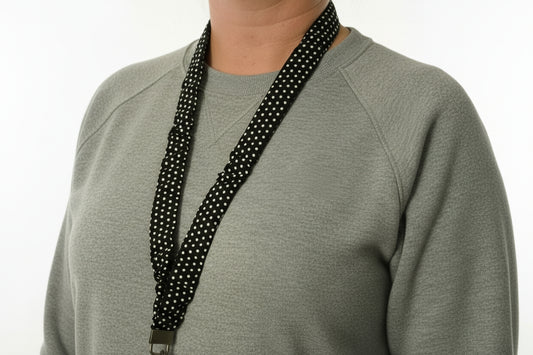 Black with White Polka Dots