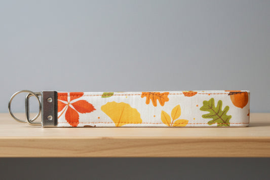 Cream with Leaves design