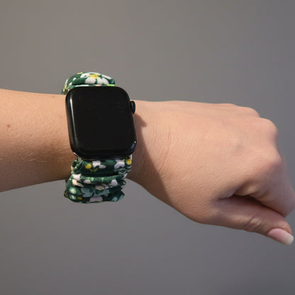 Green Clover Scrunchie Watchband
